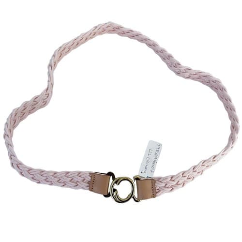 Vintage Pink & Gold Braided Woven New Liz Claiborne Belt L/XL NWT Fabric