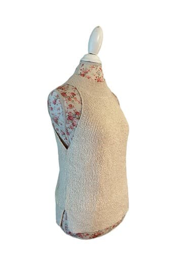 Gentle Fawn Oatmeal Nude Sweater Fall Top Sleeveless Turtleneck Old Money Style