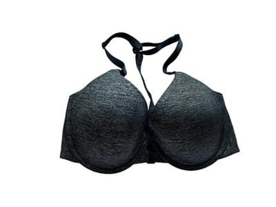 32DD Racerback Semi Demi Victorias Secret Black Bra Lingerie Logo Strap