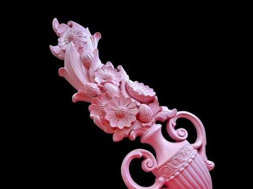 Vintage Pink Kitchen Wall Hanging English Cottage Core Fruits Flower Home Decor