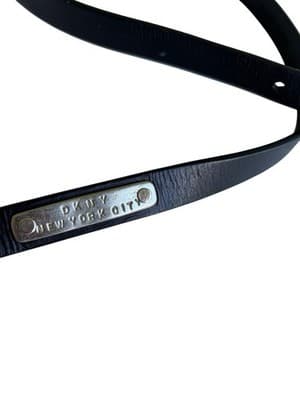 Vintage DKNY Black Belt Y2K Grunge Slouch Silver Logo Modern