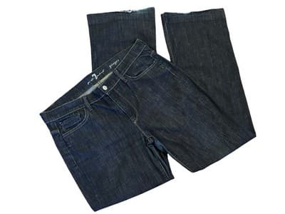 Size 32 7 For All Mankind Women’s Flare Leg Dark Denim Jeans Ginger Style