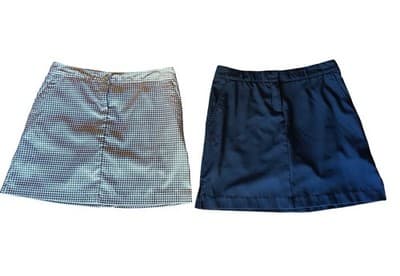 Size 4 Set Of Izod Golf Stretch Skorts Skirt Navy And Tan Preppy Shorts