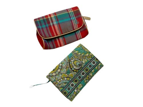 Cotton Pouch Makeup Bag Set Vera Bradley Ralph Lauren Mirror Multi Purpose