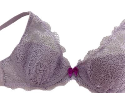 34B LA VIE EN ROSE Lavender Purple Coquette Fairycore Lace Lingerie Bra Pink Bow