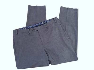 36x30 Men’s RALPH LAUREN Gray Modern Fit Slacks Tapered Leg Pants Flat Front