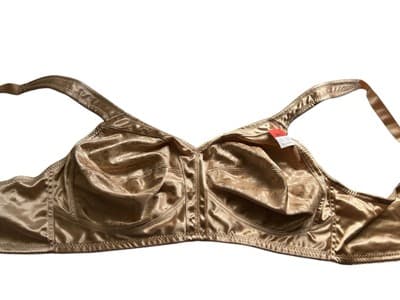 24/7 Comfort NWT New Bra 44C Shiny Beige Bra Bralette Wireless No Wire Lingerie