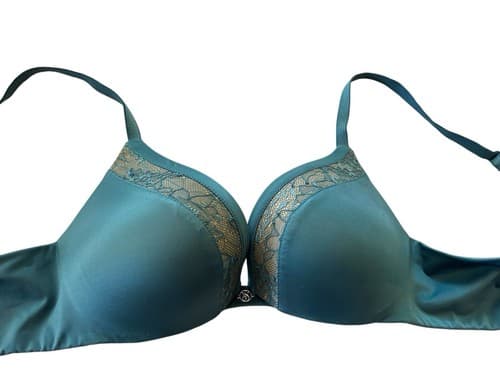 Victorias Secret Bra Very Sexy 32B Teal Lingerie Green Push-up So Obsessed
