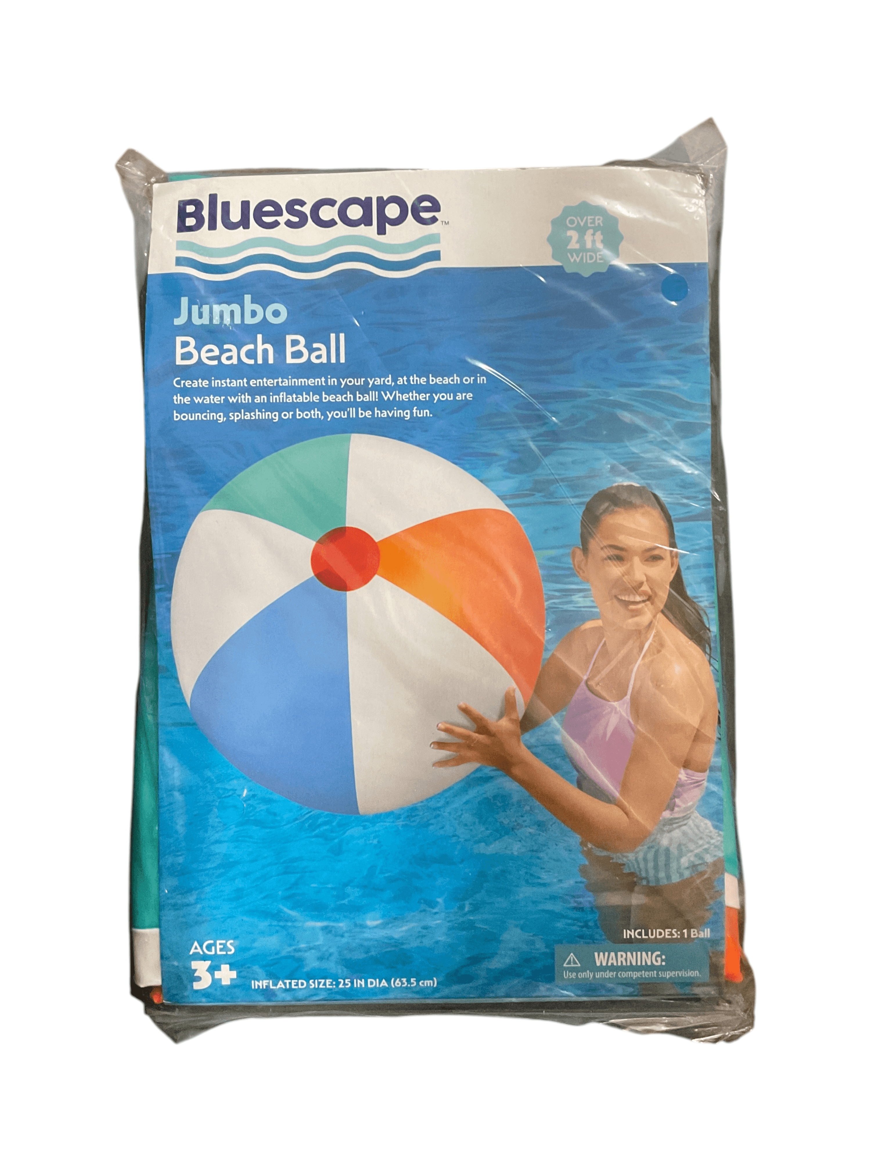 Bluescape Jumbo Beach Ball 25 Inch Inflatable