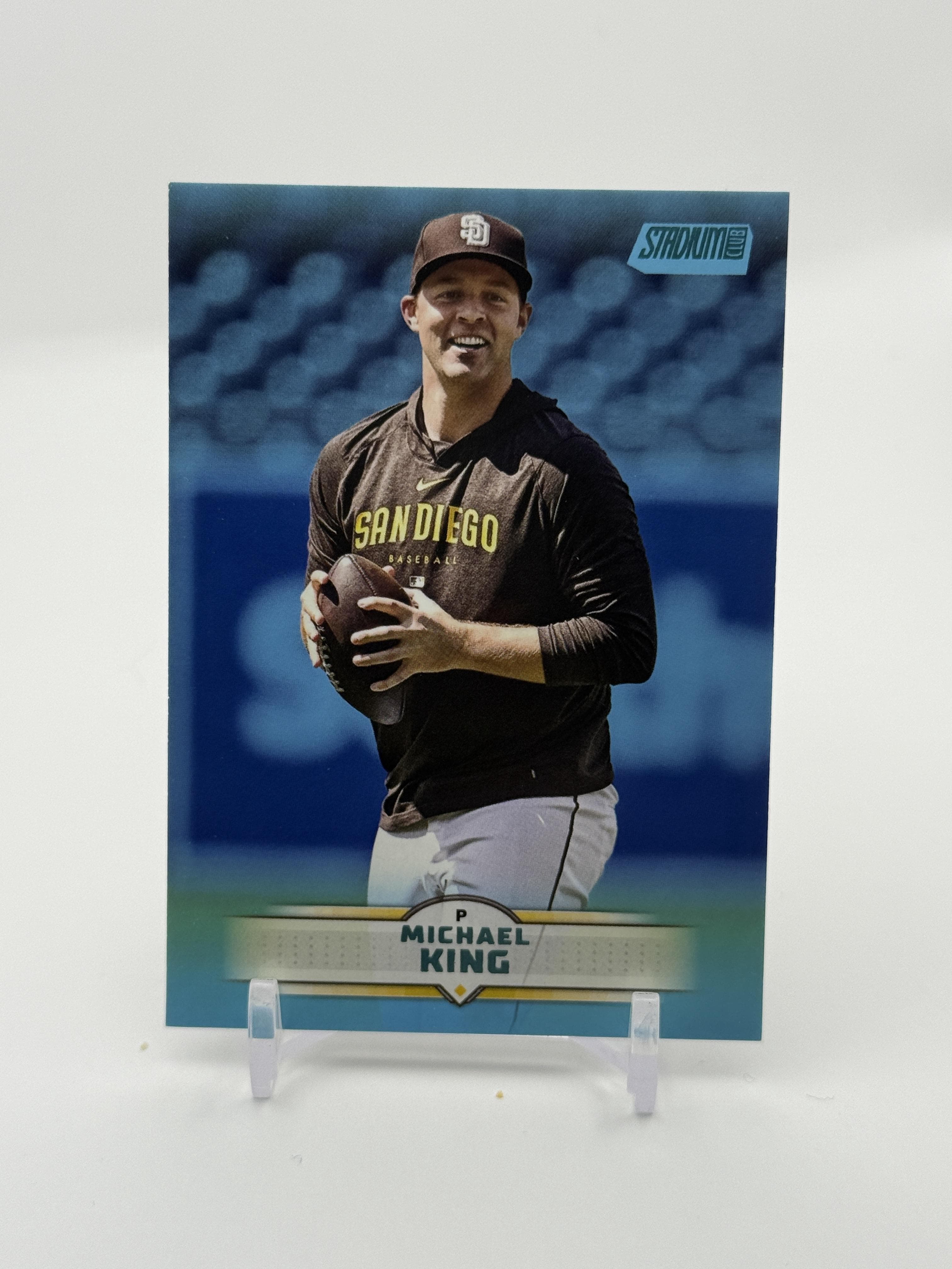 2025 Stadium Club #128 Michael King Light Blue Foil