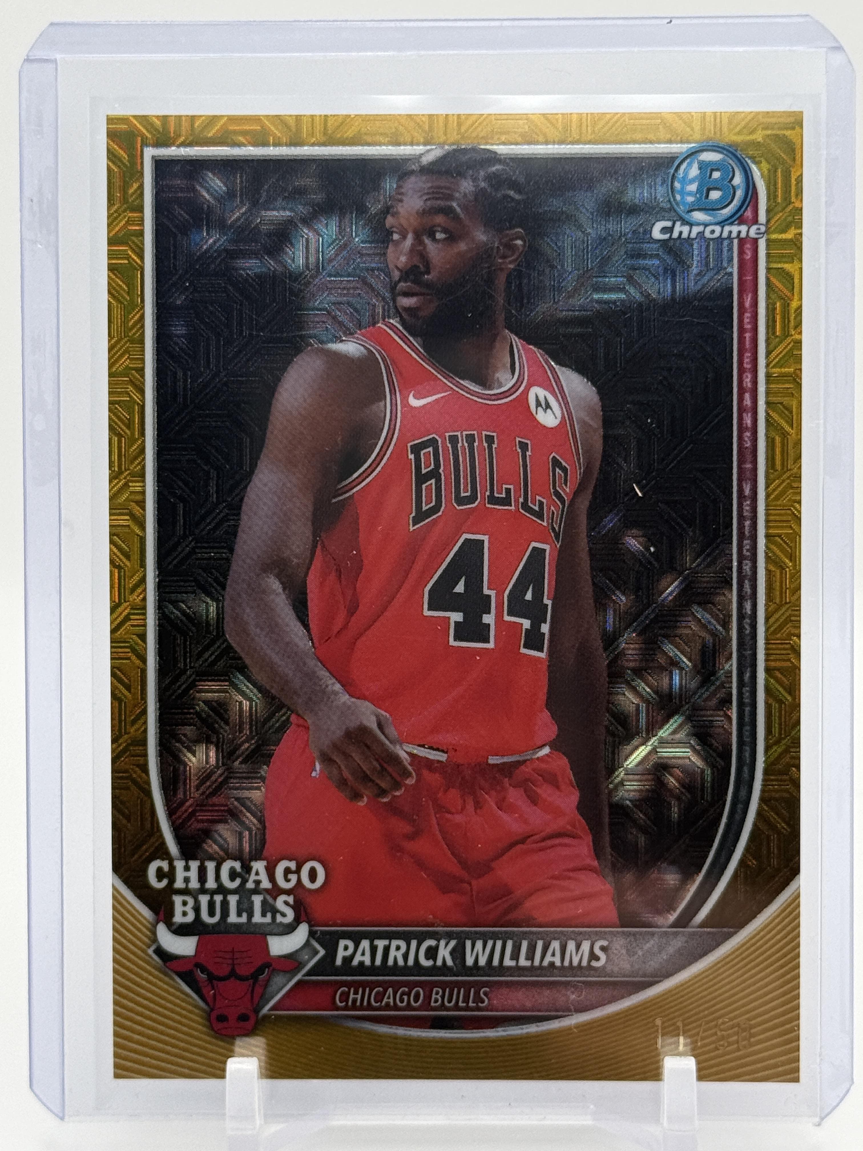 2025-26 Bowman #BCV-158 Patrick Williams Chrome Gold Mojo Refractor #/50