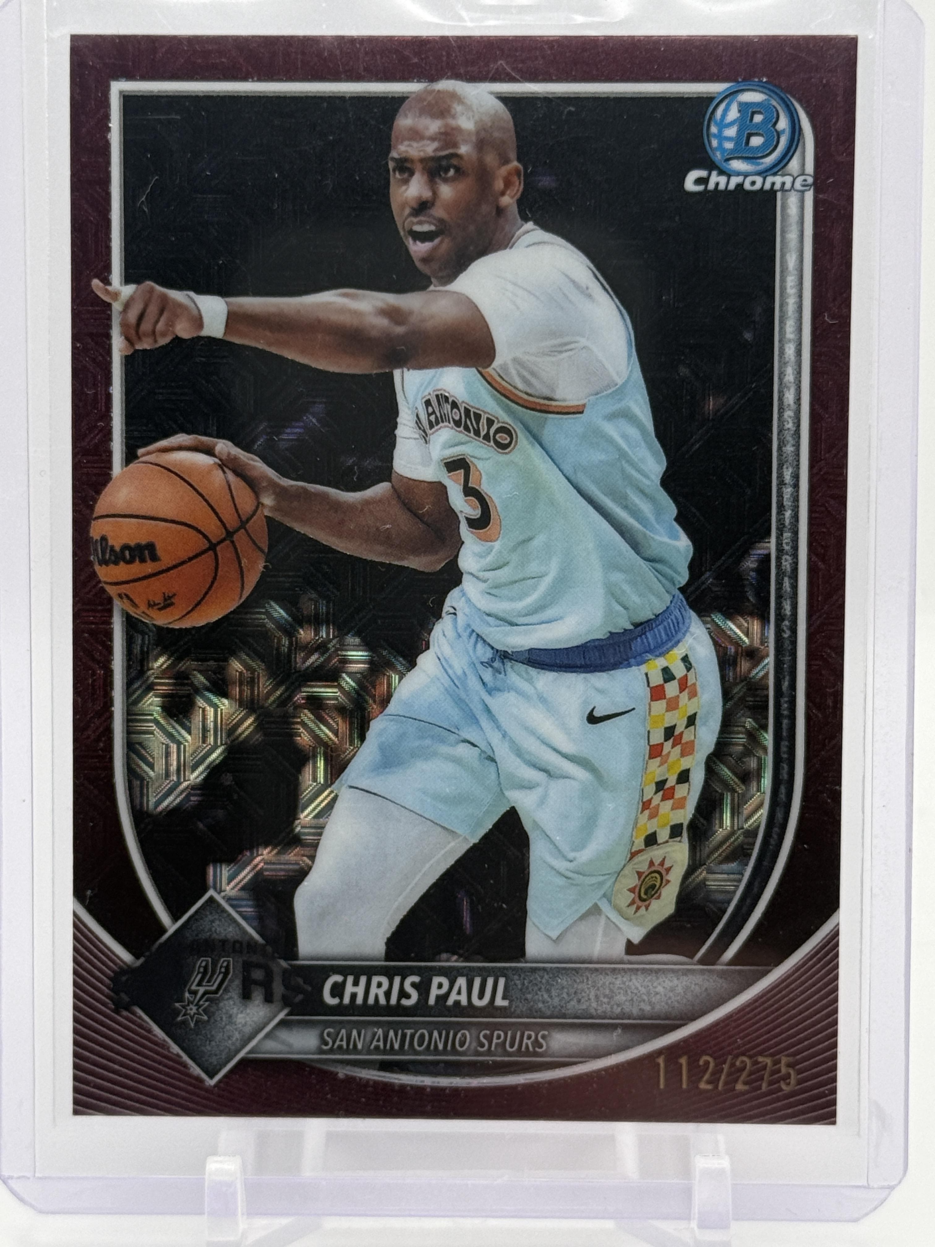 2025-26 Bowman #BCV-146 Chris Paul Chrome Burgundy Mojo Refractor #/275