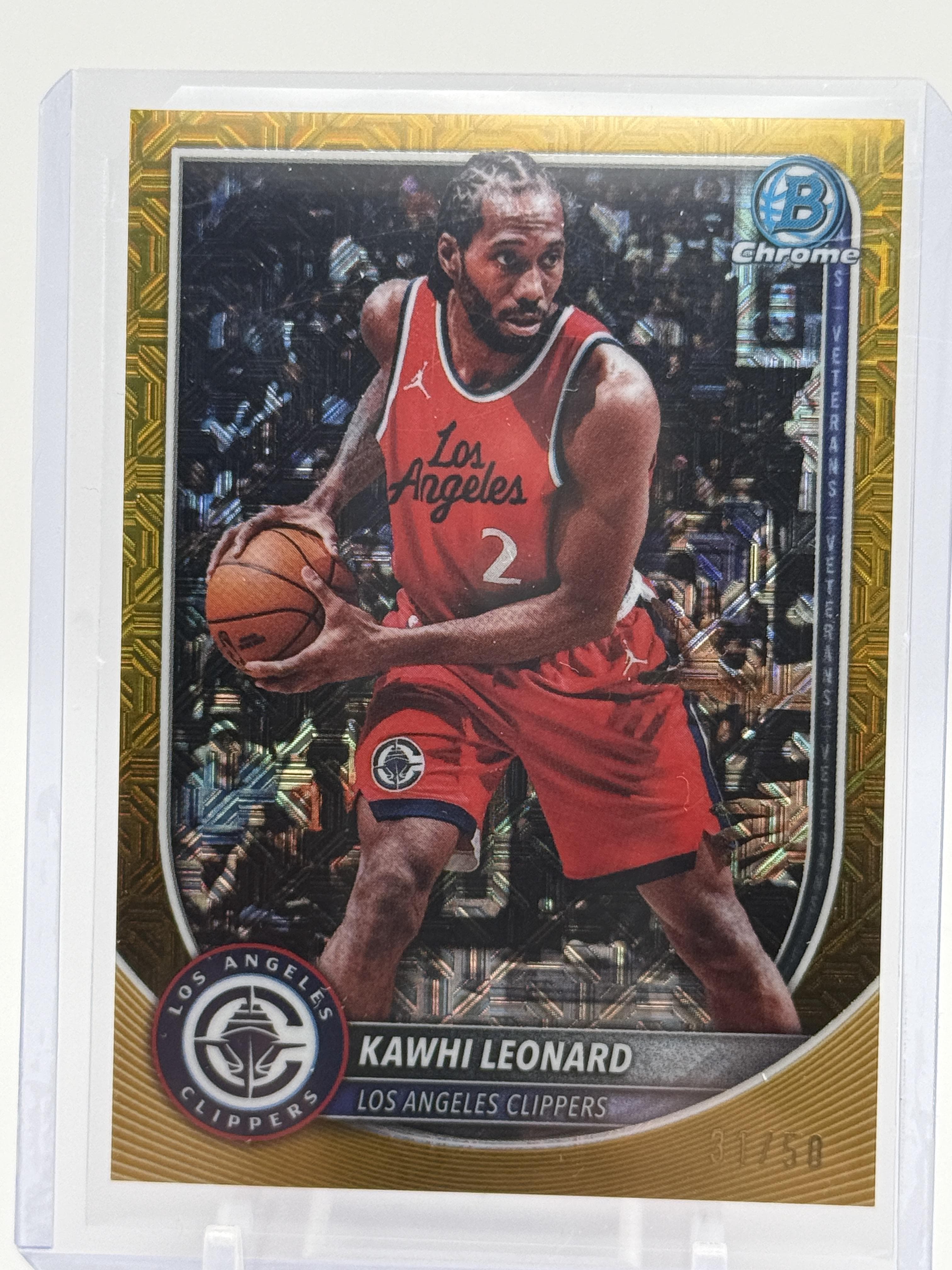 2025-26 Bowman #BCV-118 Kawhi Leonard Chrome Gold Mojo Refractor #/50
