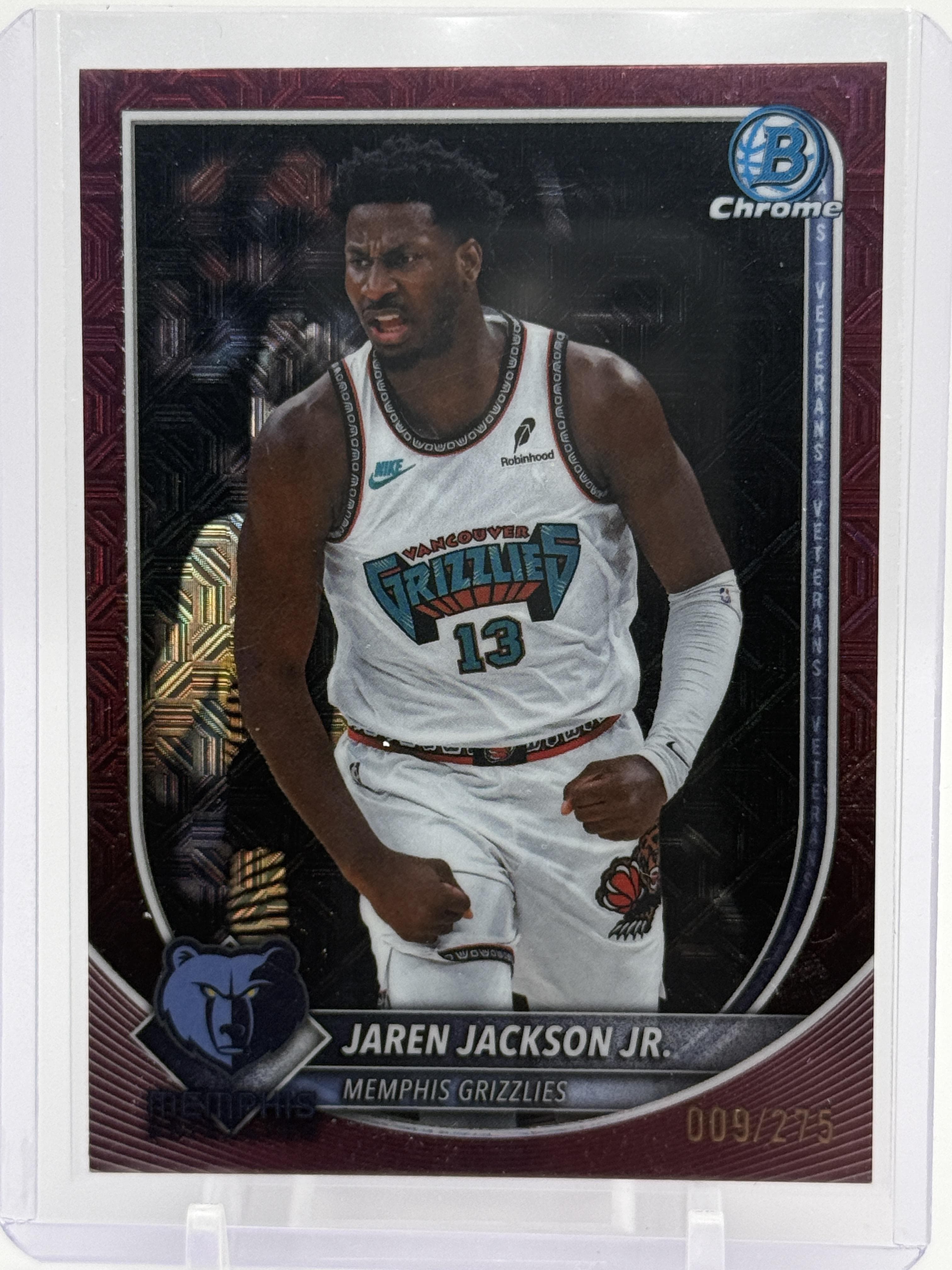 2025-26 Bowman #BCV-137 Jaren Jackson Jr. Chrome Burgundy Mojo Refractor #/275