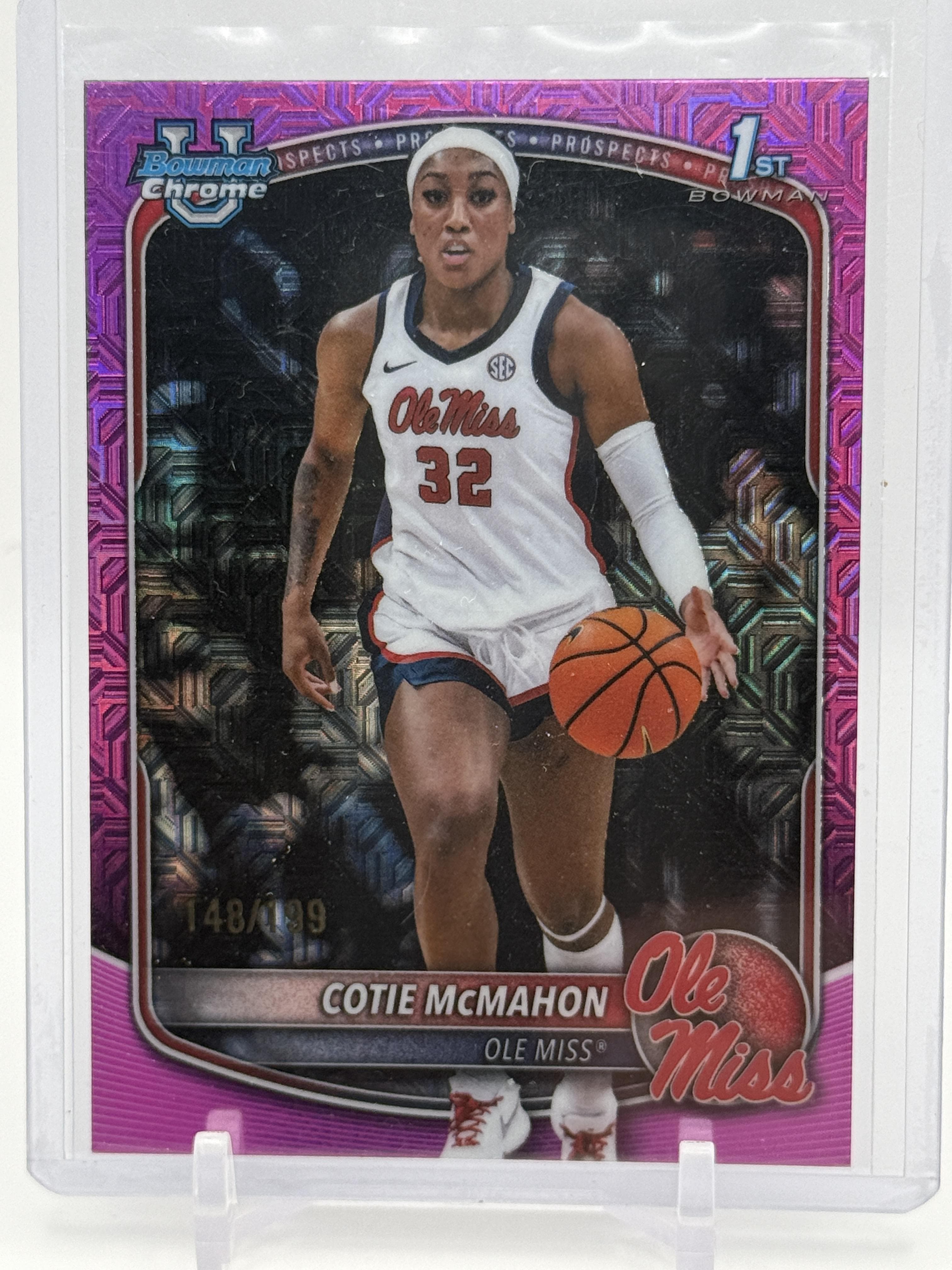 2025-26 Bowman #BCP-30 Cotie McMahon Chrome Prospects Pink Mojo Refractor #/199
