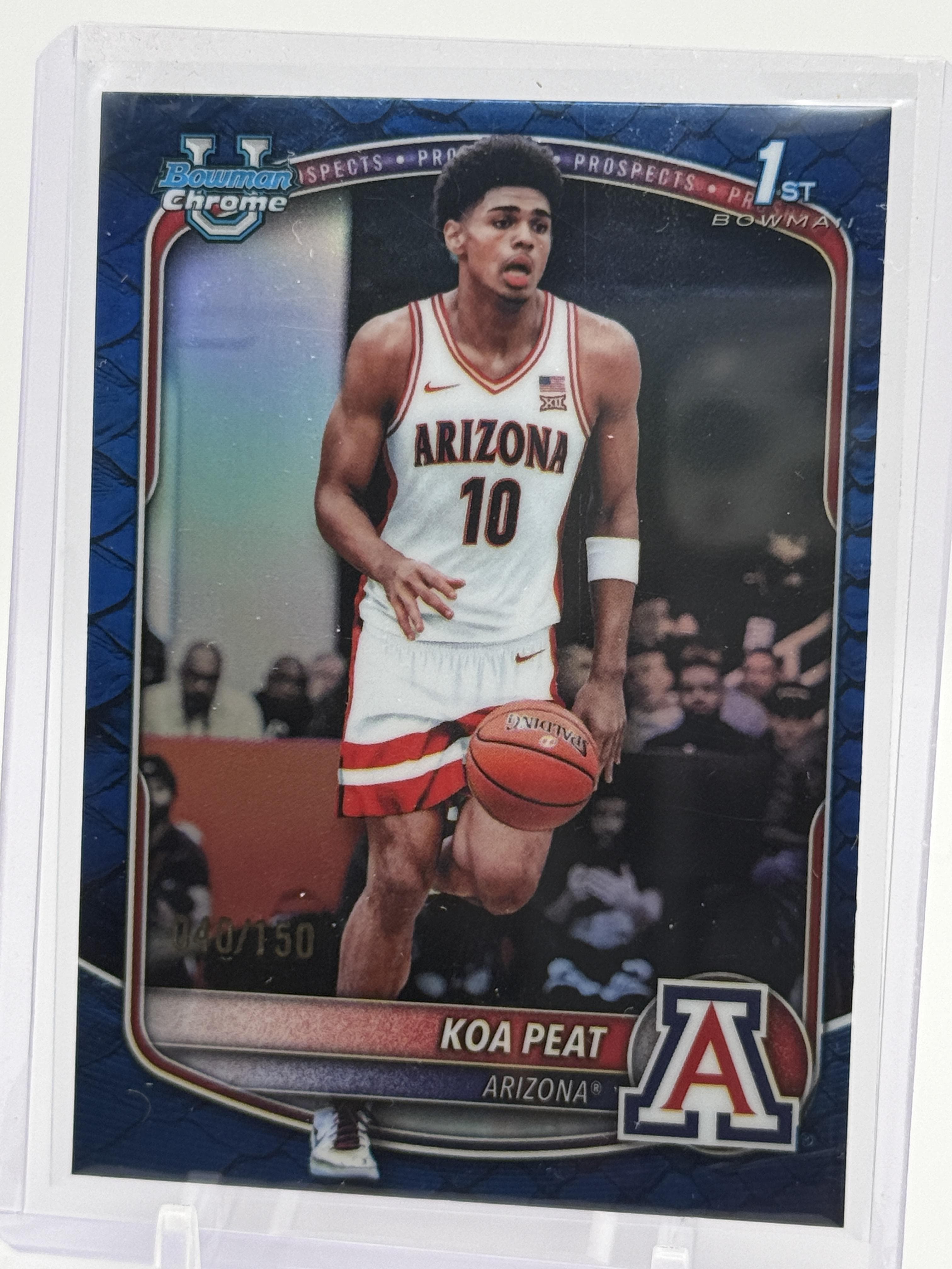 2025-26 Bowman #BCP-3 Koa Peat Chrome Prospects Reptilian Blue Refractor #/150