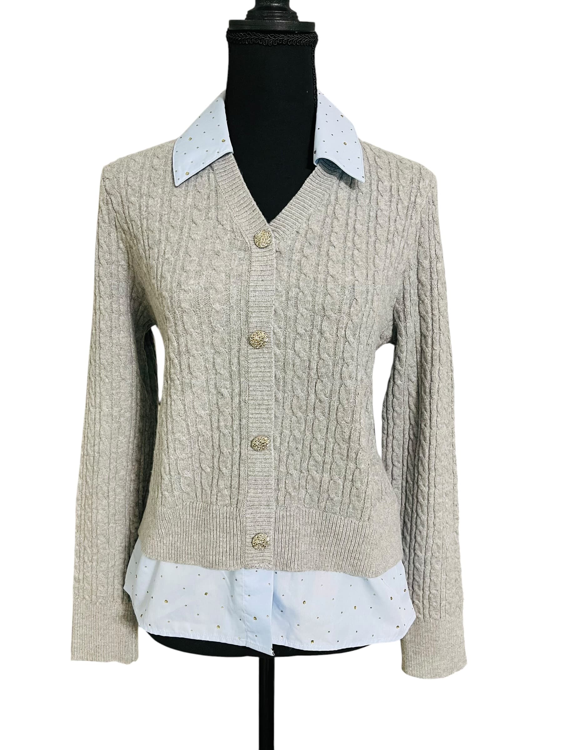 Nanette Lepore Cardigan Combo Top