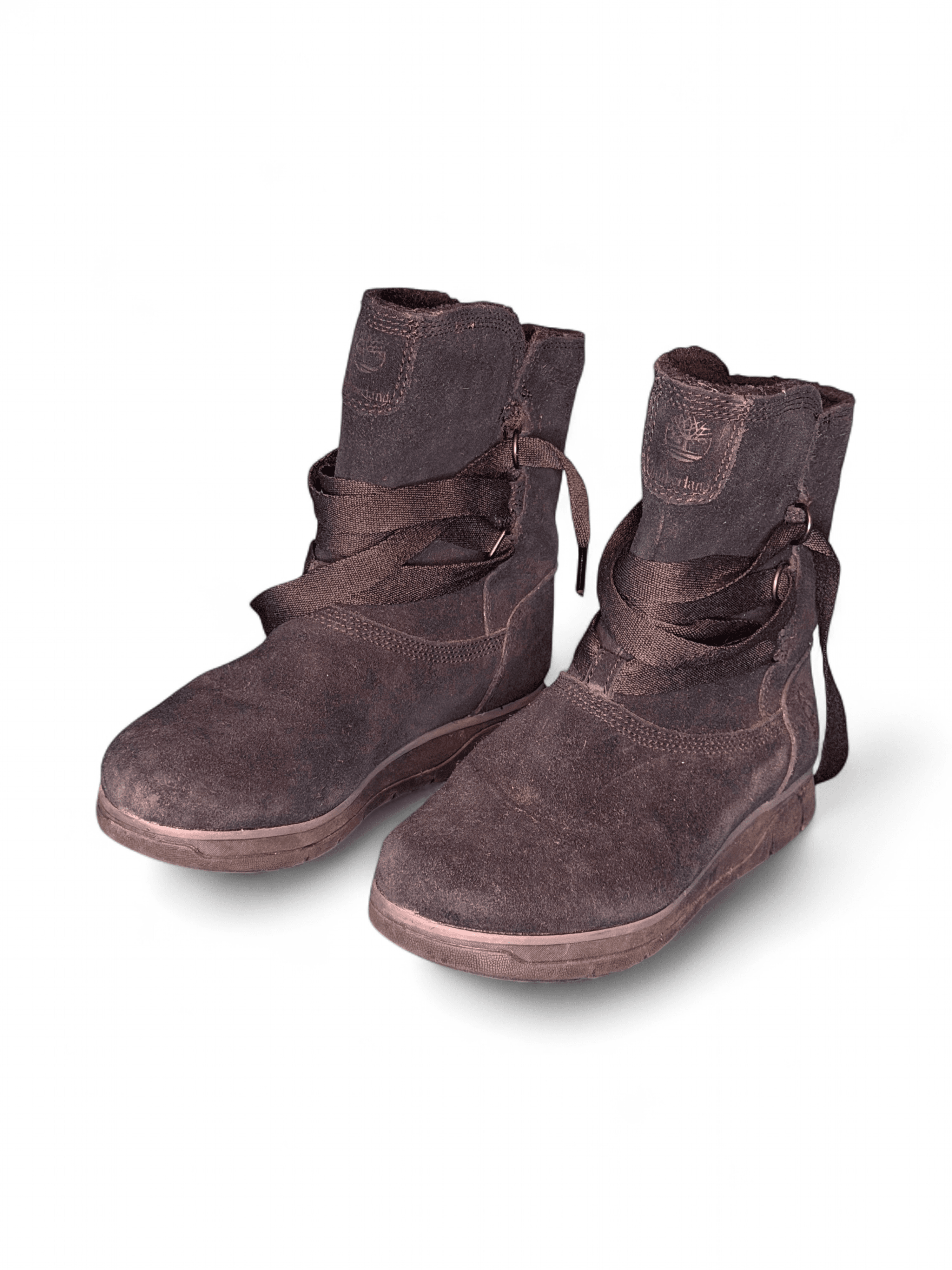Timberland Black Suede Lace-Up Ankle Boots