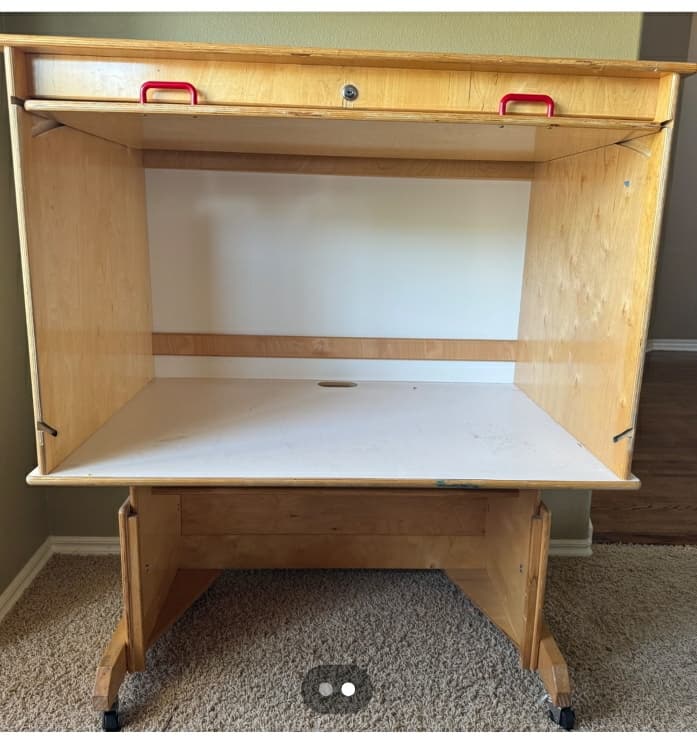 Kaplan Rolling Storage Cabinet with Lockable Doors