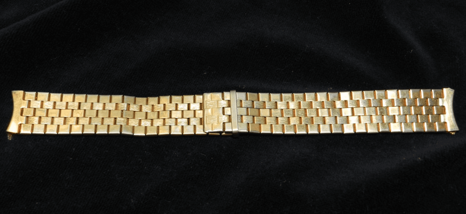 60's Vintage Stainless Steel Mesh 10KT GF Watch Band 15mm E68S