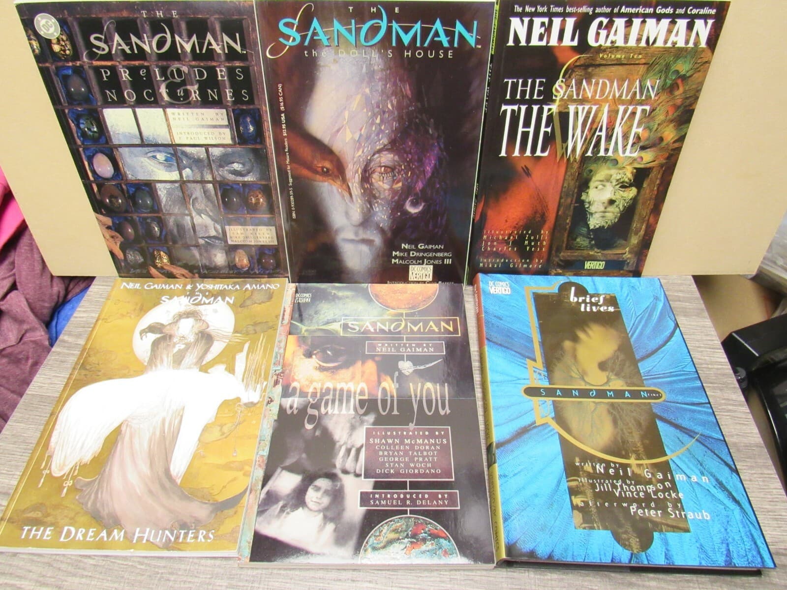 6 The Sandman DC Comics Lot Doll House Game of you Brief Lives Wake Preludes Noc