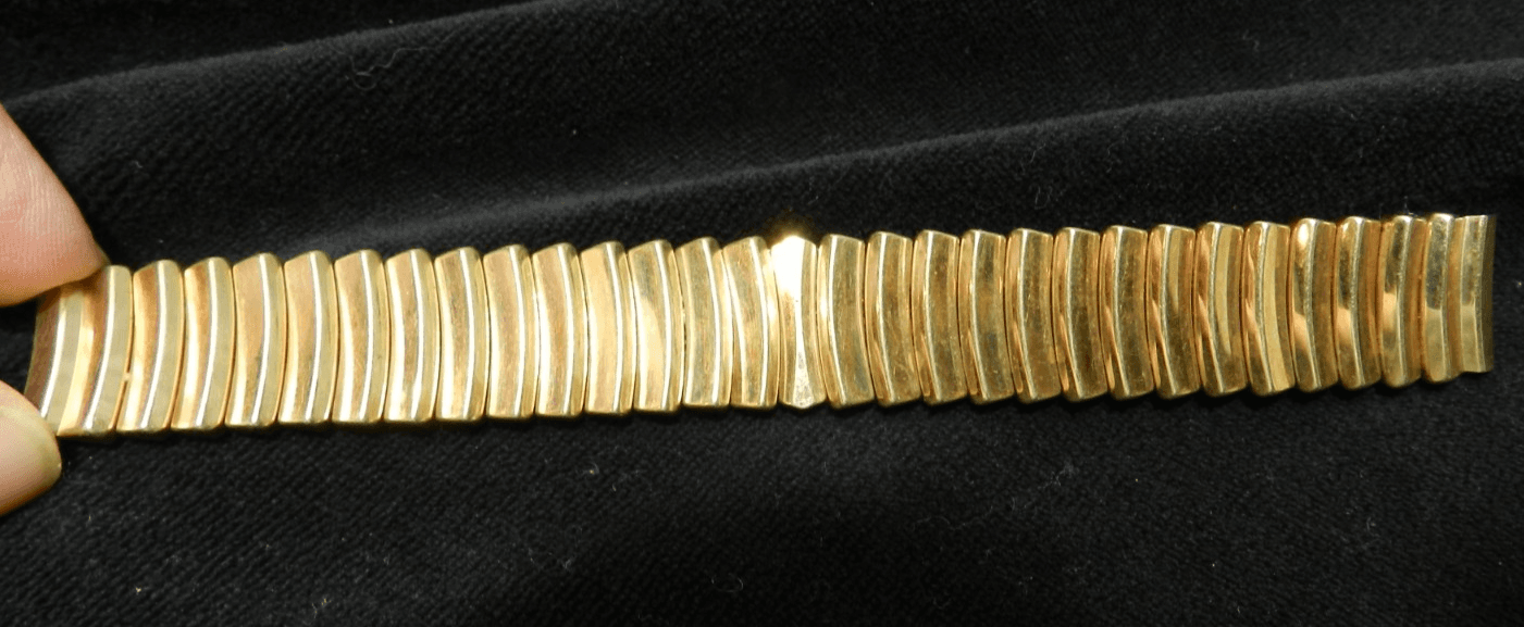 60's Vintage Champion Flex Stainless Steel 10KT GF Watch Band 15mm E69S