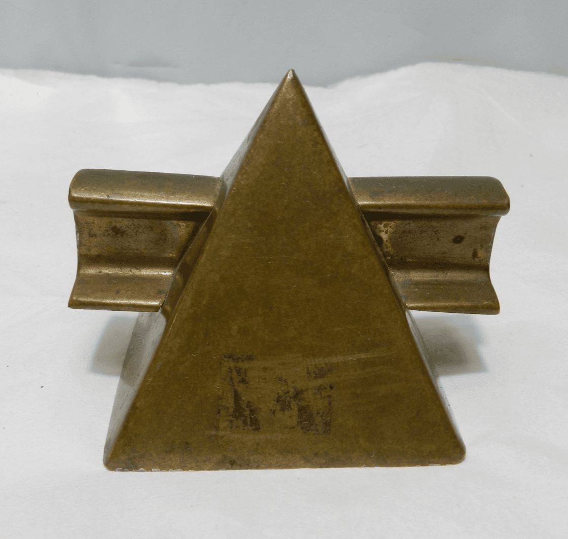 Original Prototype SIGMA TAU Engineering Honors Society Brass Pyramid Rail B13S