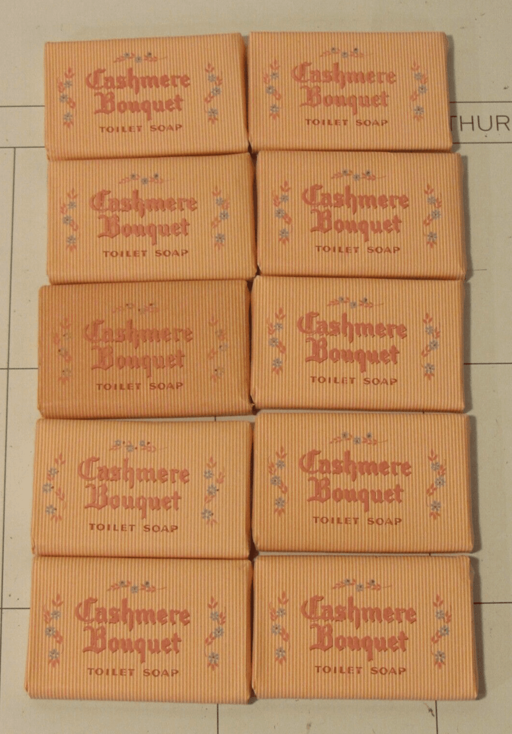 10 Vintage Cashmere Bouquet Beauty Soap Travel Hotel Mini Bars New E24J