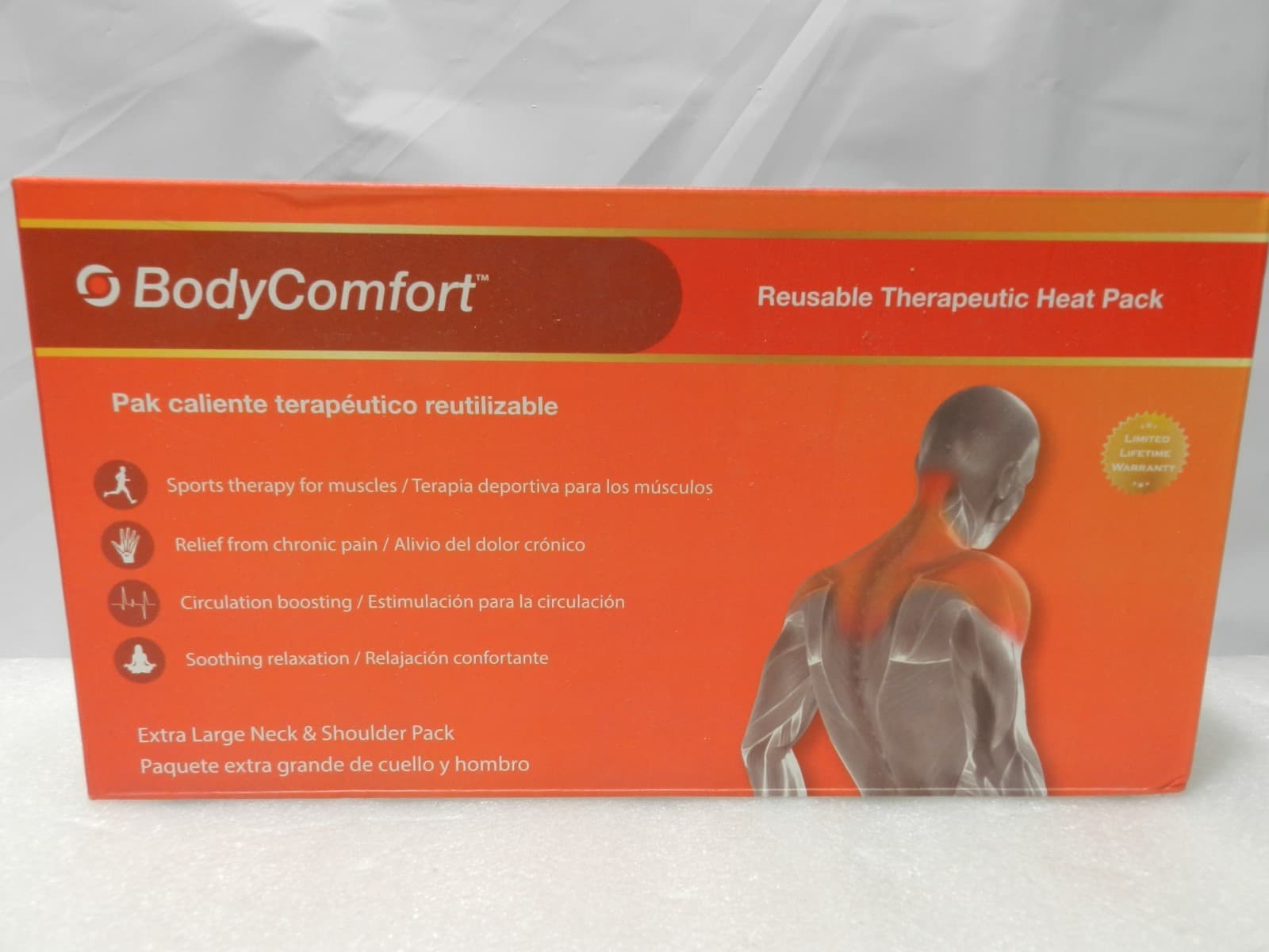 Body Comfort Reusable Therapeutic Heat Packs XL Neck & Shoulder E85J