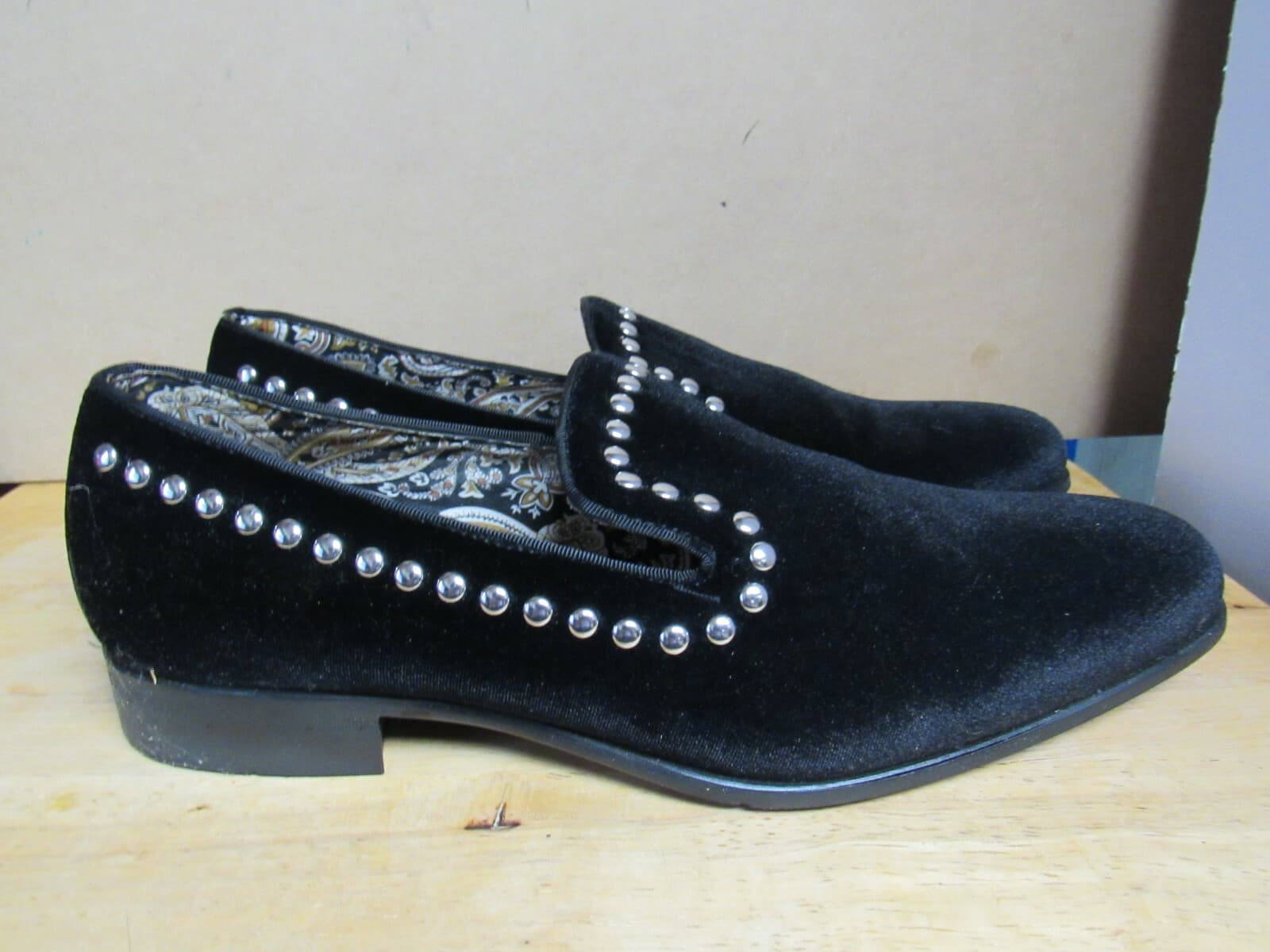 After Midnight Formal Footwear Shoes Mens SIZE 10 Black Studded (K)