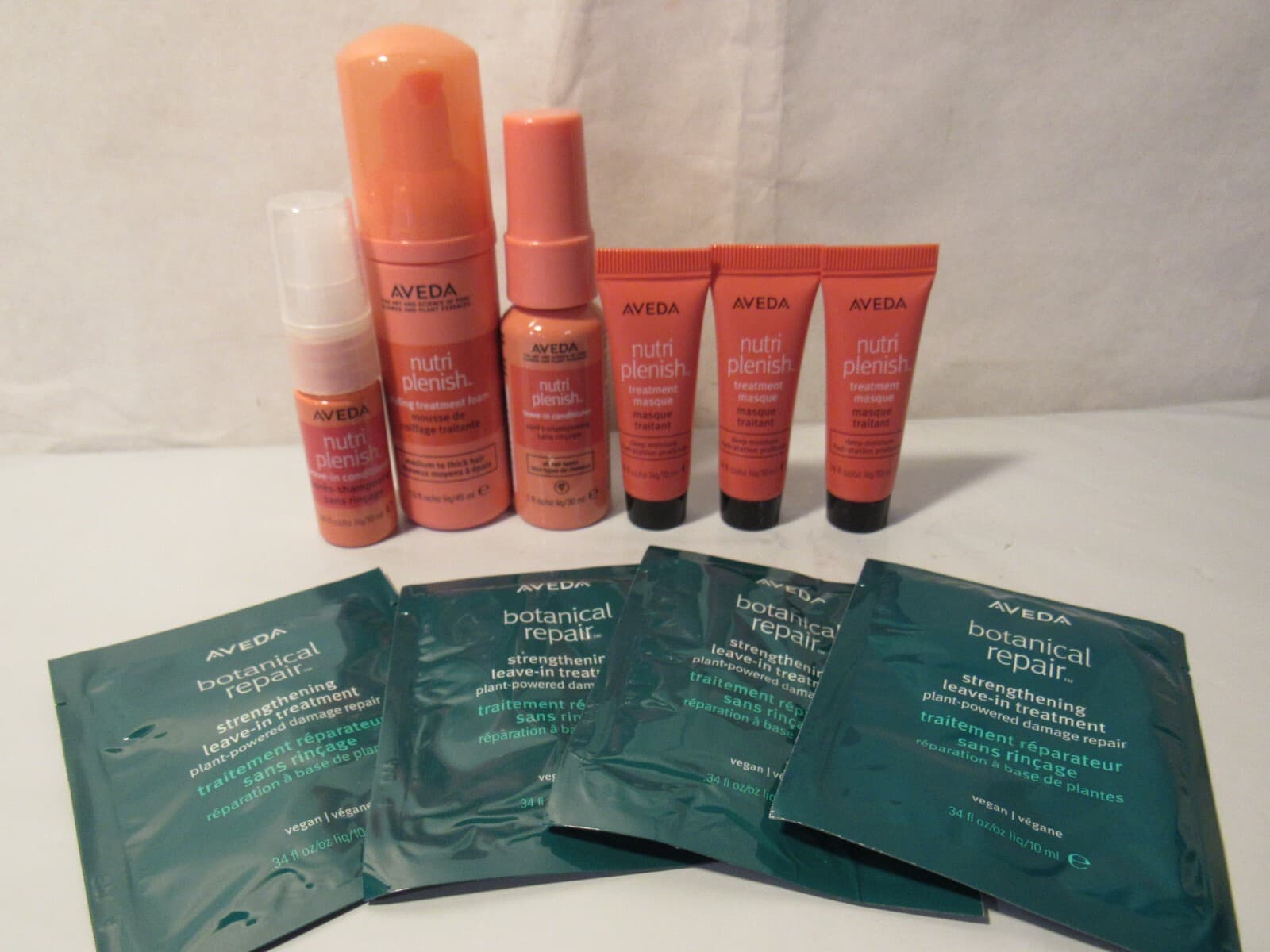 Aveda Travel Nutri Plenish / Botanical Repair Leave in, Styling Foam Masque H14