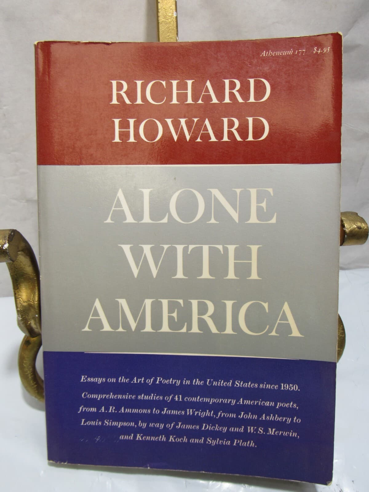 Alone with America by Richard Howard (Atheneum, 1969) Paperback J45J