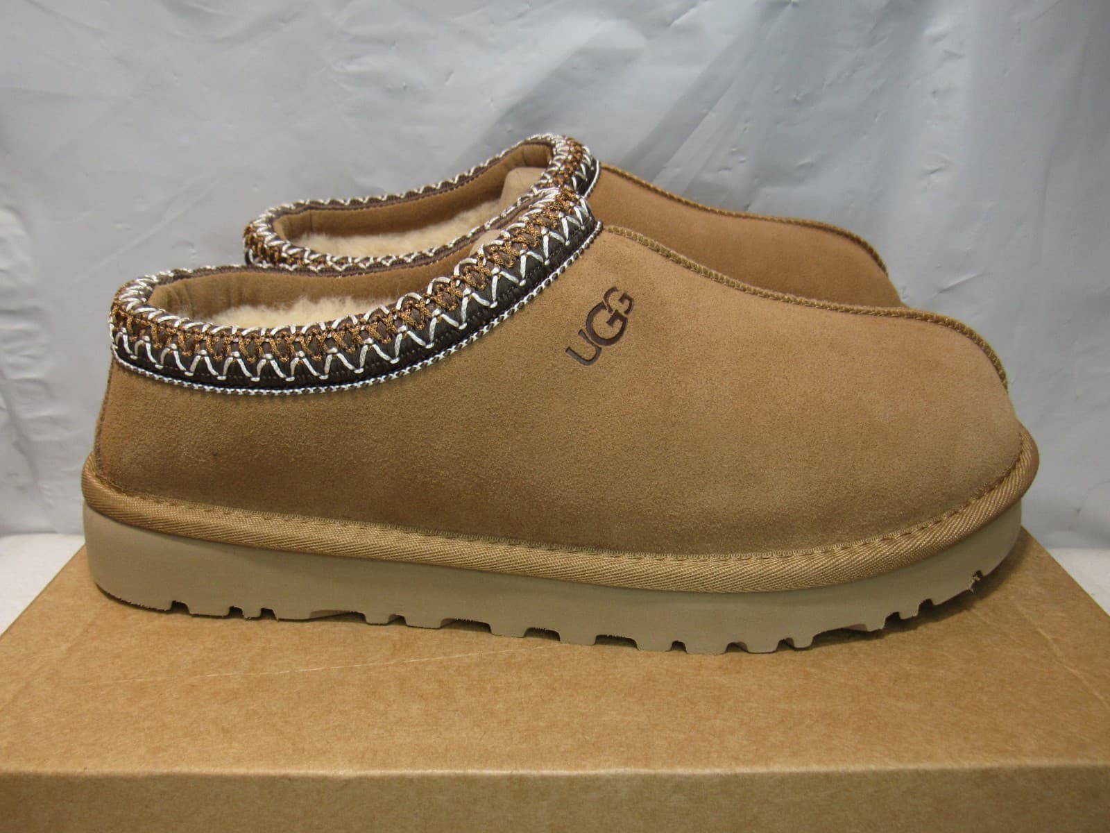 UGG Womens Tasman II Chestnut Womens Shoes Suede Wool Slippers w Box SZ 10 J25K
