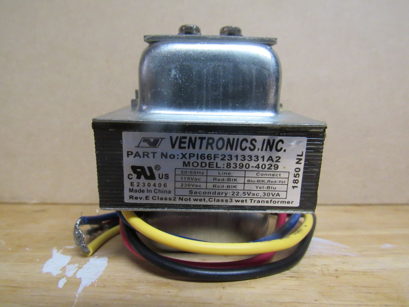 New Ventronics Inc Transformer Model 8390-4029 XP166F2313331A2 (K)