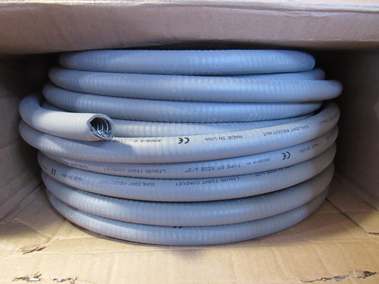 Liquatite Type EF-11 Liquid Tight Conduit Sunlight Resistant 1/2" 100ft. W57K