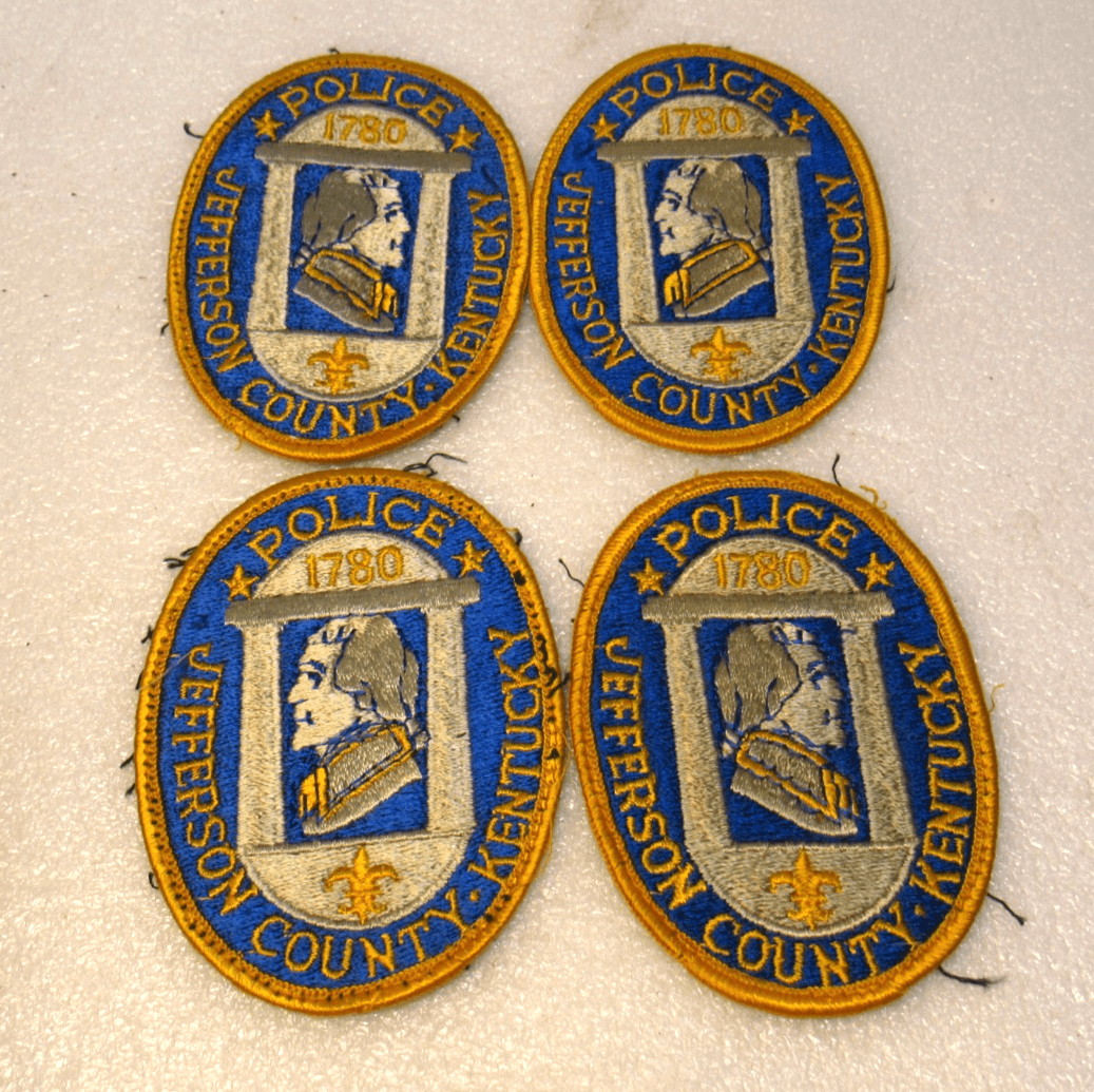 4 Vintage Obsolete LMPD Jefferson Co. Kentucky Police Department Patches (V59JJ)