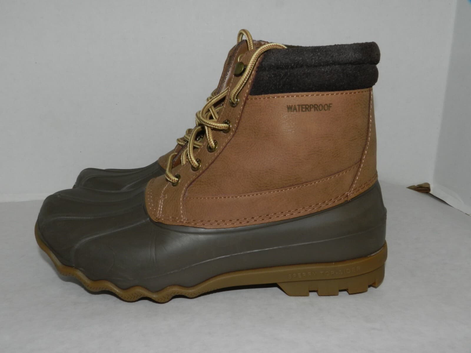 Sperry STS14140 Mens Brewster Brown Boots Ankle Waterproof - Size 8