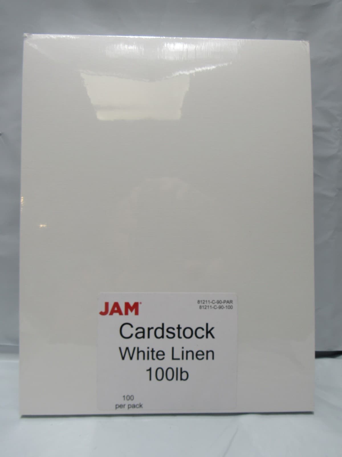 White Linen Card Stock, Heavyweight 100lb Cover, 8 1/2 x 11, 100 Sheets (S48K)