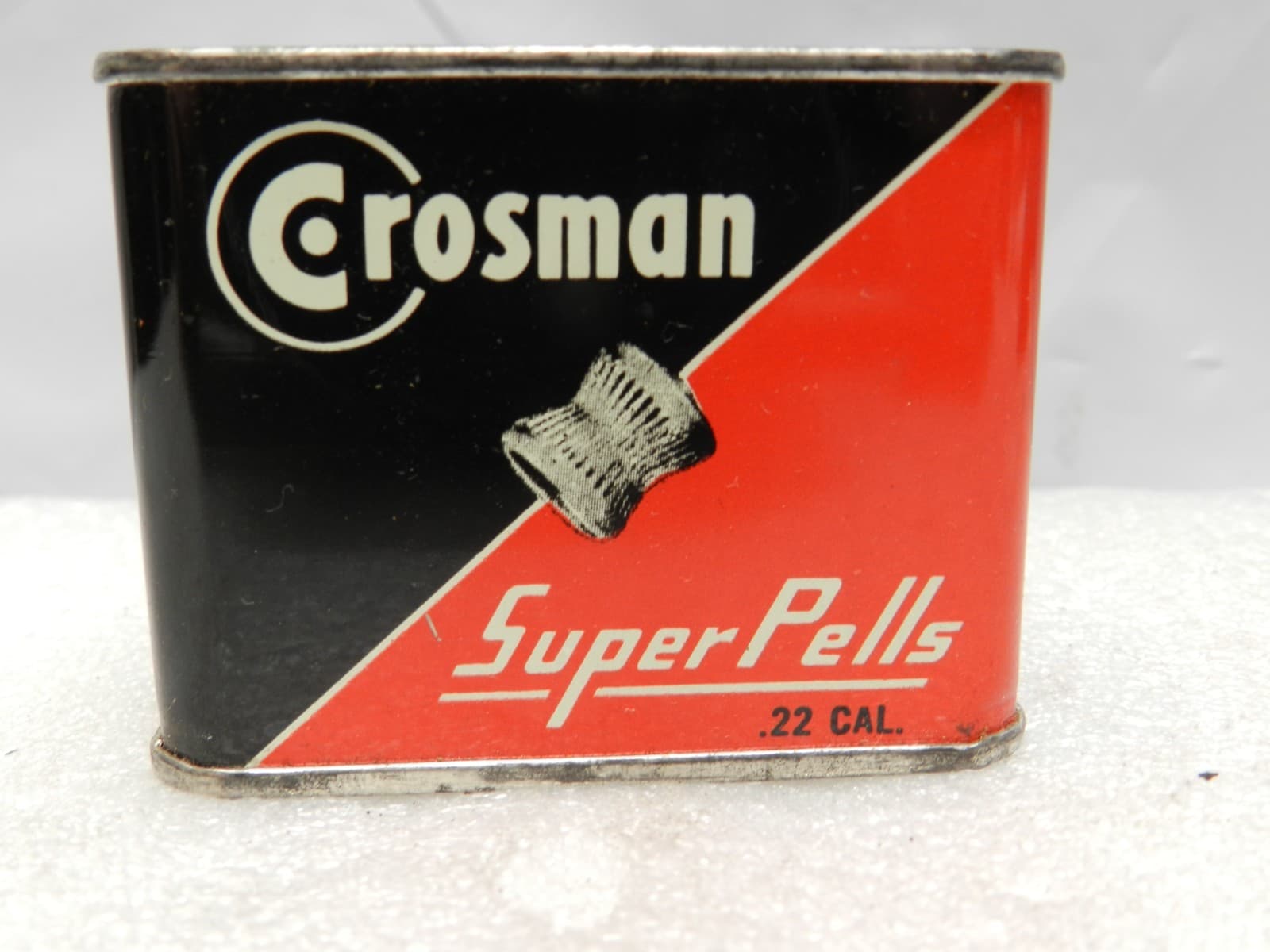 Vintage Unopened Crosman 22 Cal Super Pells FULL Antique Advertising Tin (G45S)