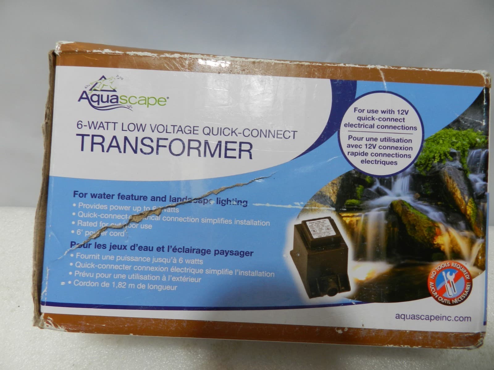 Aquascape® Garden and Pond 6 Watt Low Voltage Quick Connect Transformer (L20K)