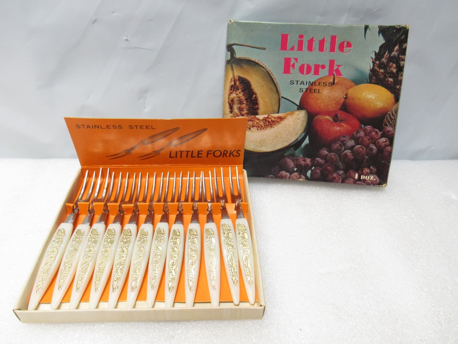 Vintage Little Forks 1 Dozen Cocktail Hors D'oeuvres Canape Appetizer (F10J)
