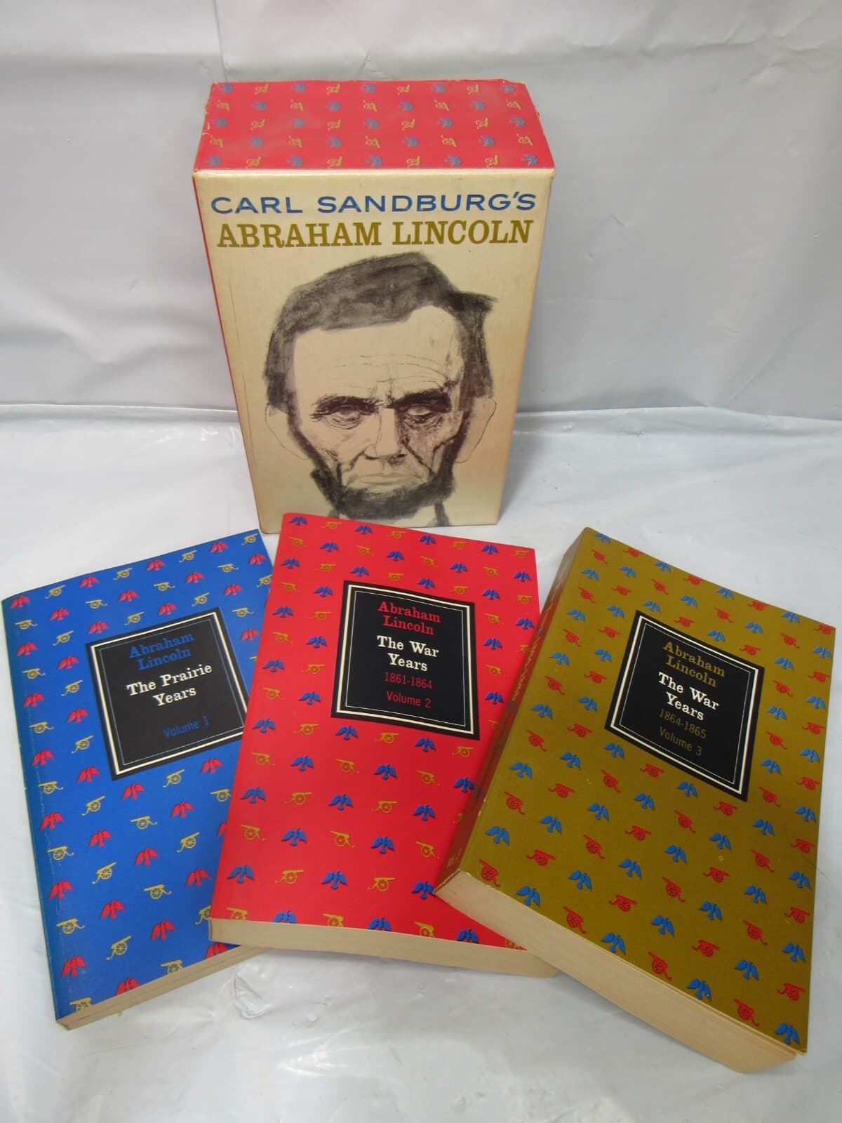 Carl Sandburg's Abraham Lincoln 3 Volume Paperback Set 1968 Dell (P57K)