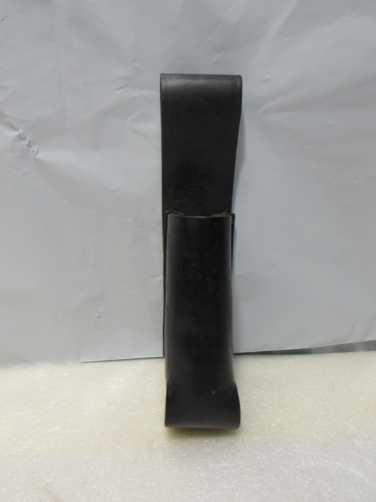 Vintage Black Leather Police Duty Expandable Baton Holder / Flashlight (W93JJ)
