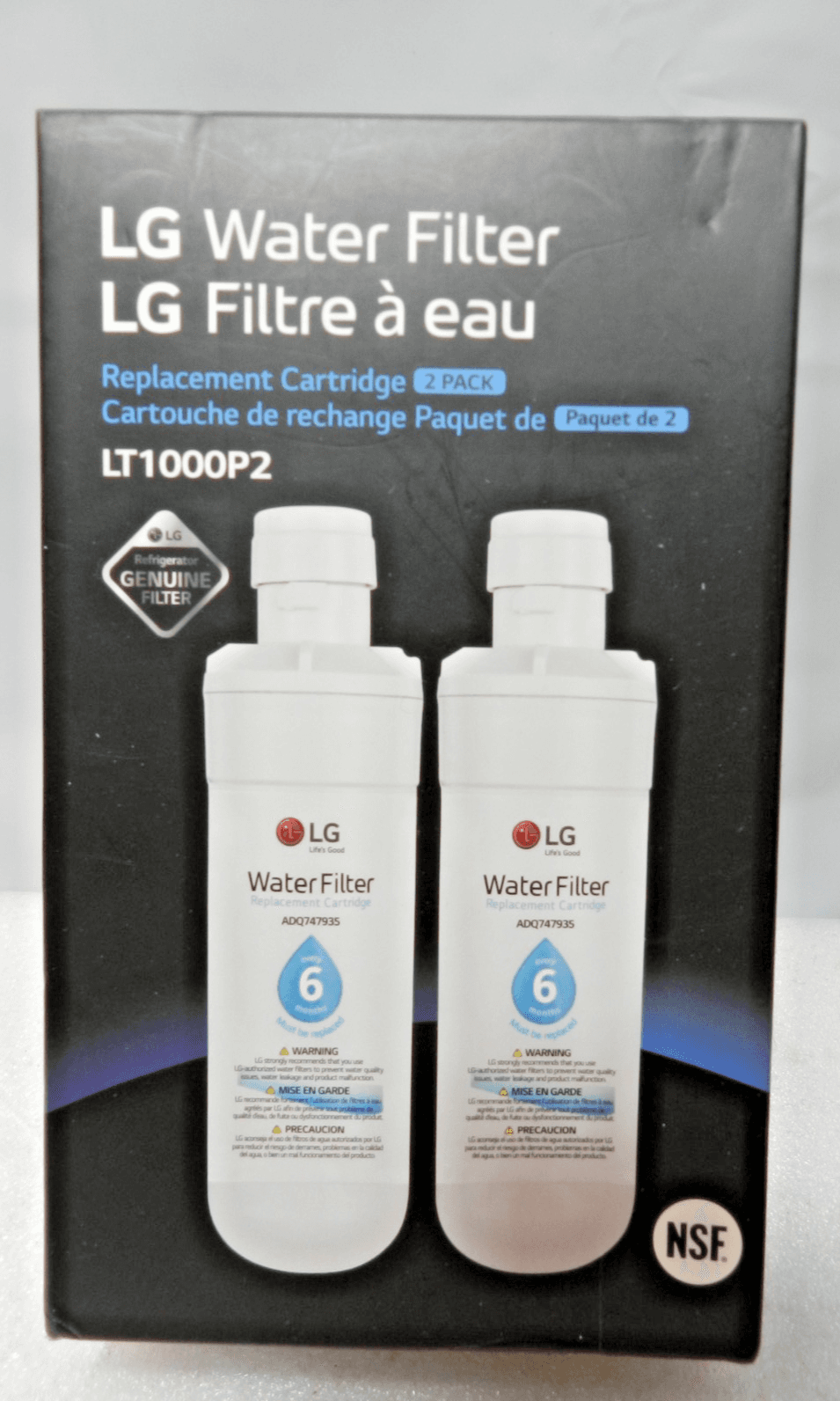 2 - LG LT1000P2 6-Month /200 Gallon Refrigerator Replacement Water Filter (L31K)