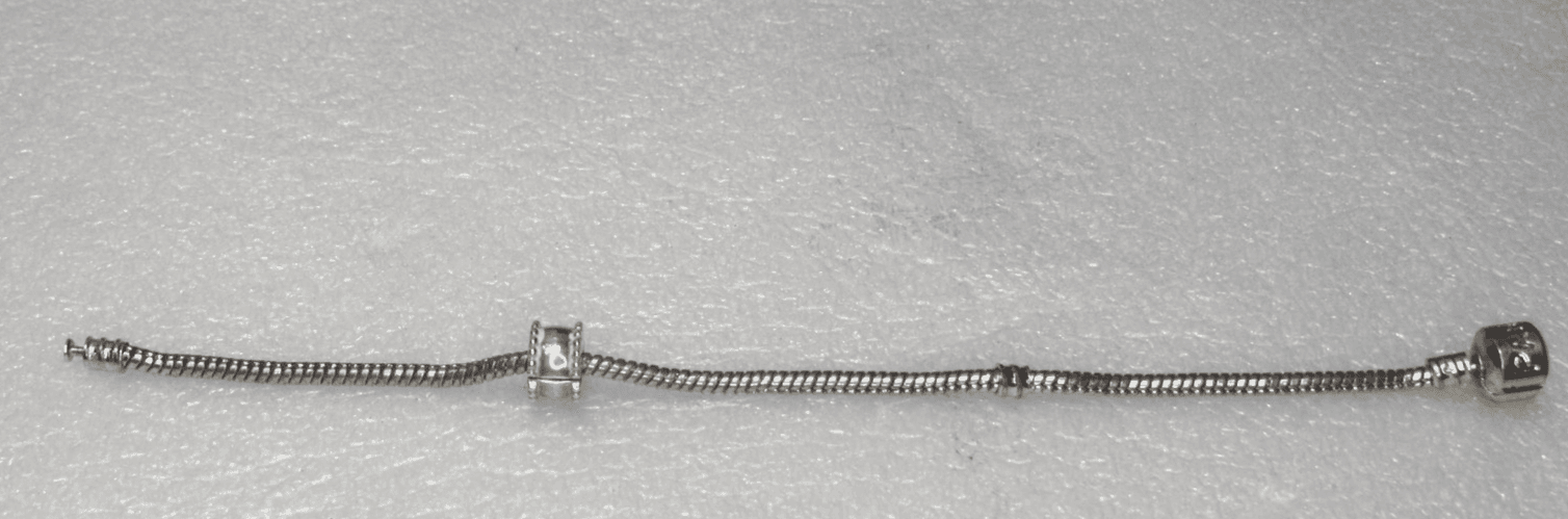 Pandora Silver Snake Bracelet - 1 Charms Included 7" (K36K)