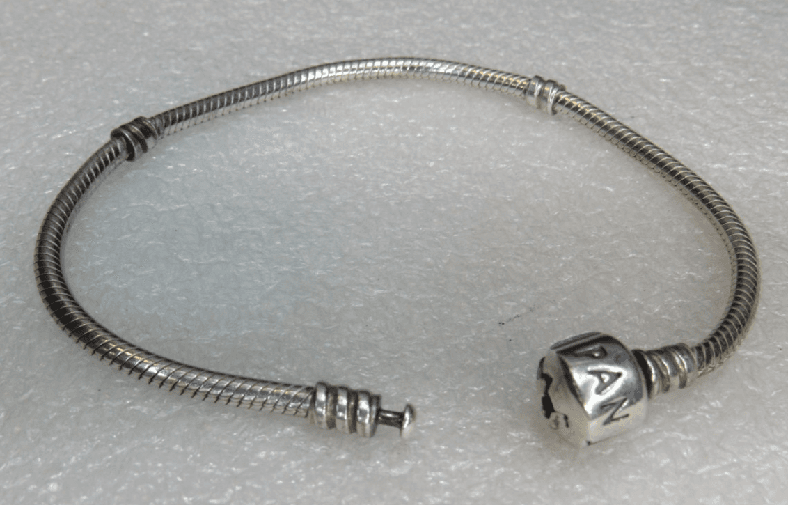 Pandora Silver Snake Bracelet - No Charms Included 7" (K35K)