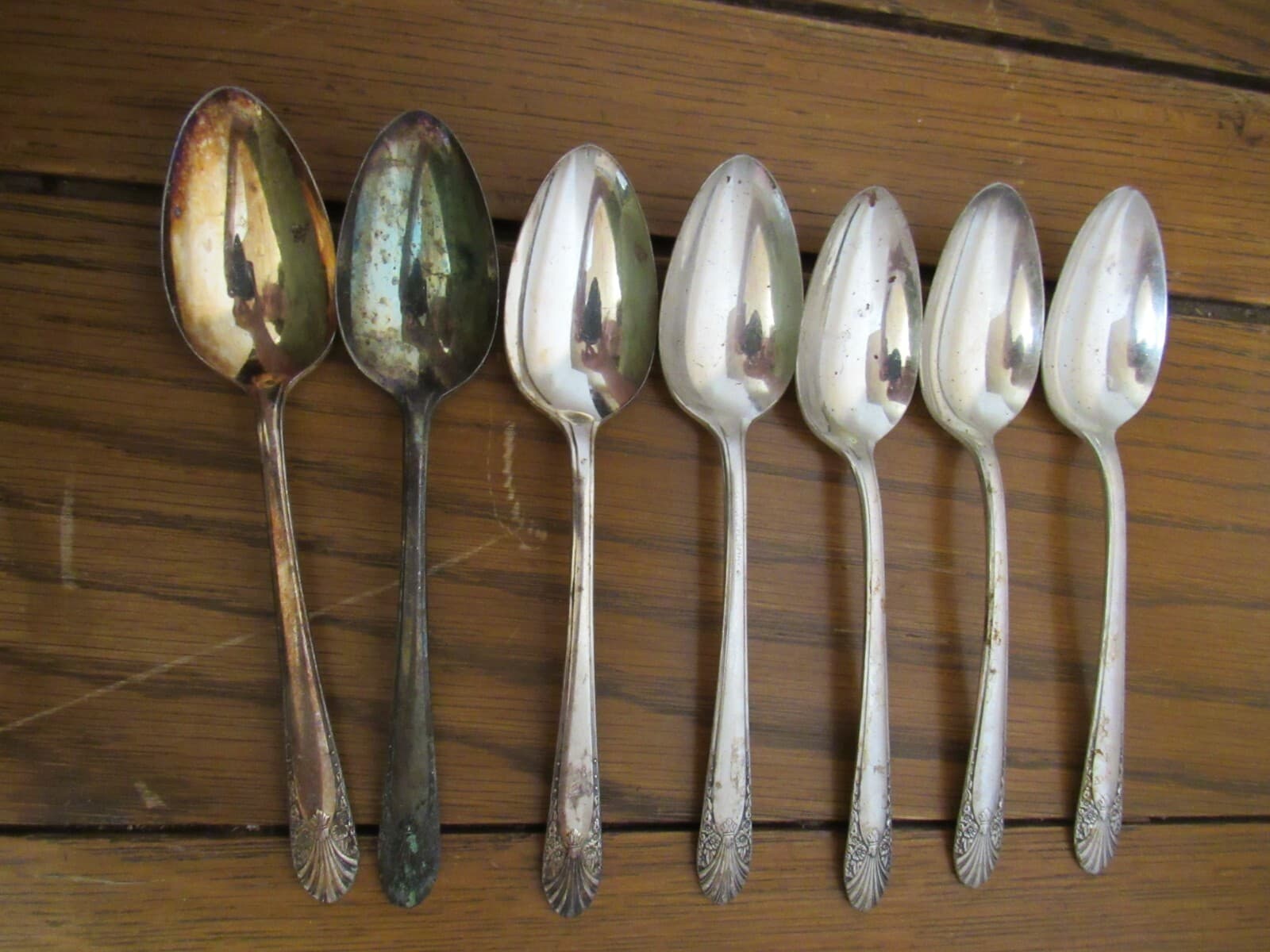 7 Vintage Crown Radiance Silverplate Tablespoons G34K