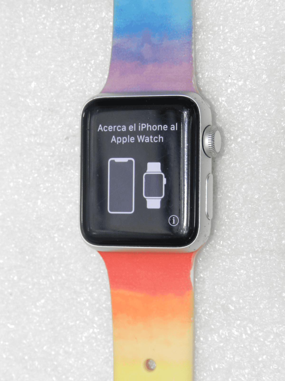 Apple Watch Series 3 - 38mm - Silver With Rainbow Band - Reset (B52K)