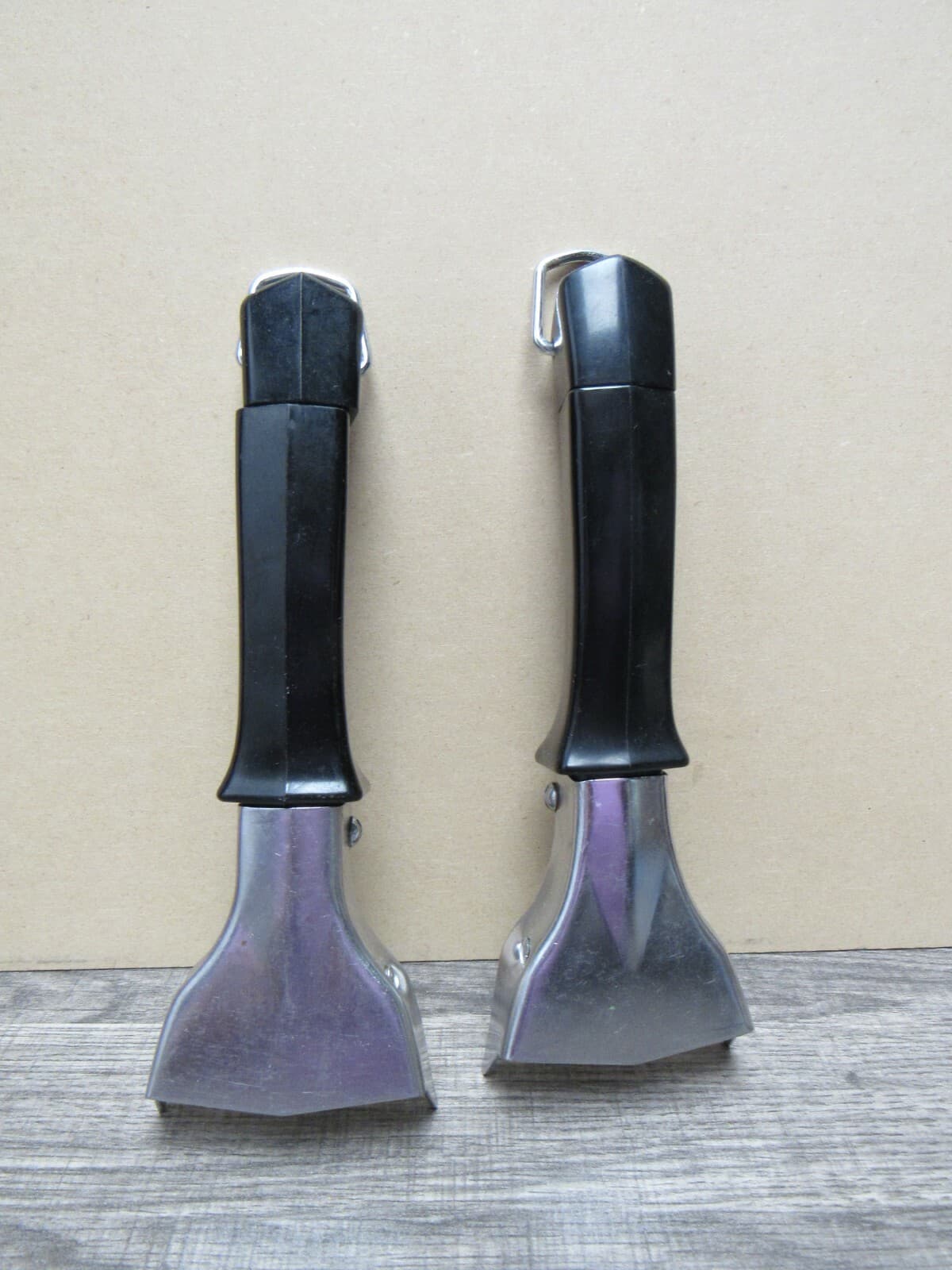 2 Vintage Corning Ware Detachable Lock On Latch Twist Pot Pan Dish Handle Black