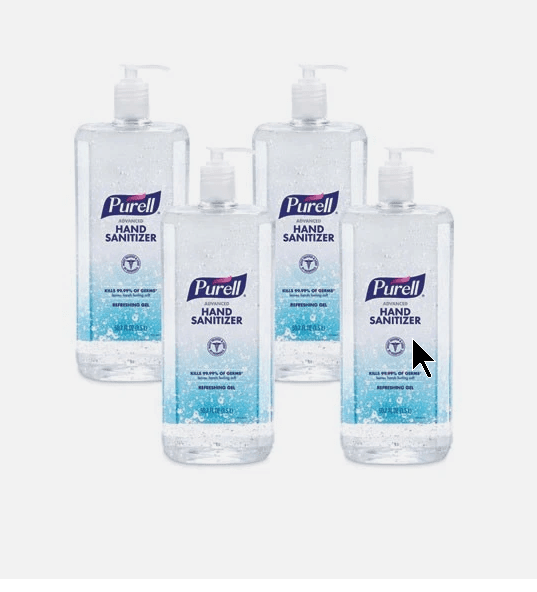 4 Purell Hand Sanitizer Refreshing Gel 1.5L Pump Bottle Clean Scent 5015-04 B59K